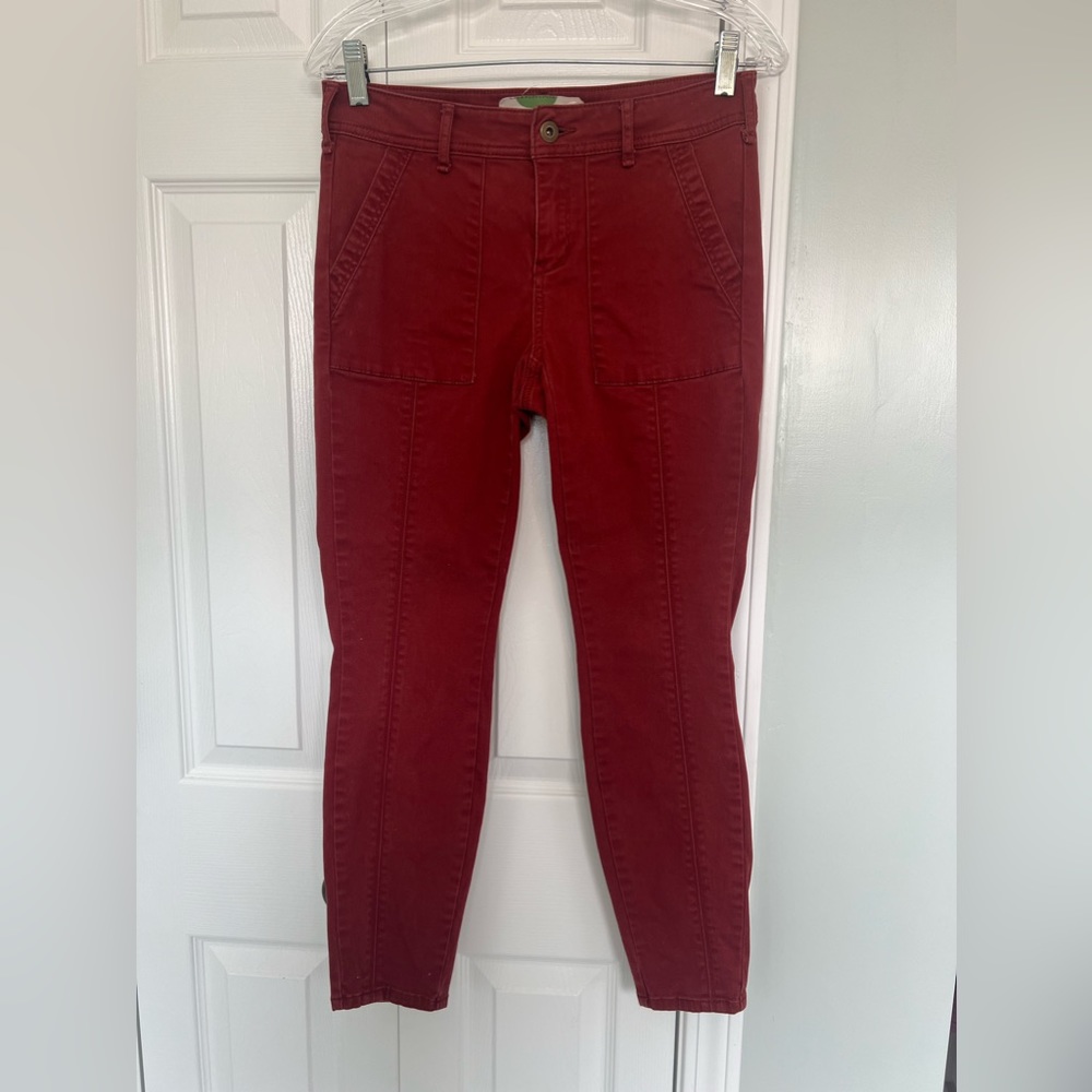 Size 26 Anthropologie Burnt Orange Chinos